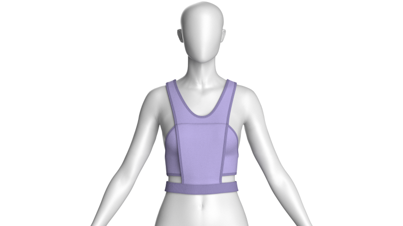 Girls Fashion Crop Top V3 3D Model .c4d .max .obj .3ds .fbx .stl .blend