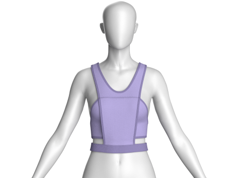 Girls Fashion Crop Top V3 Modelo 3D