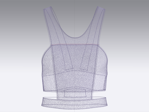 Kız Çocuk Modası Crop Top V3 3D Model