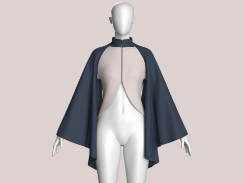 Модный укороченный топ для девочек V4 3D Модель