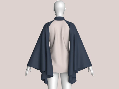 Girls Fashion Crop Top V4 3D Model