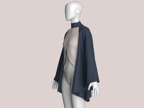 Girls Fashion Crop Top V4 3D Model