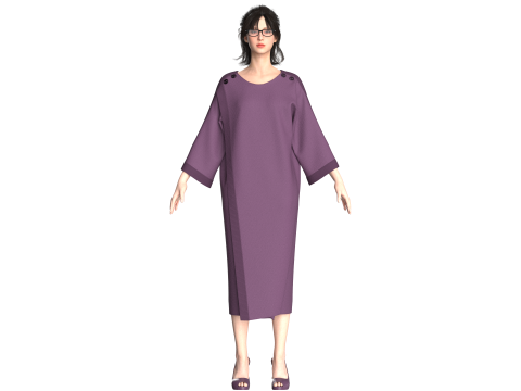 Girls Fashion Sweat Dress Modelo 3D