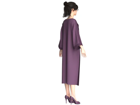 Girls Fashion Sweat Dress 3D Model