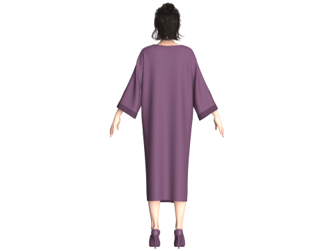 Girls Fashion Sweat Dress Model 3D