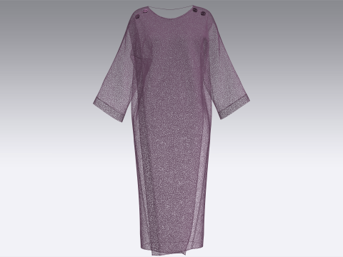 Girls Fashion Sweat Dress Model 3D