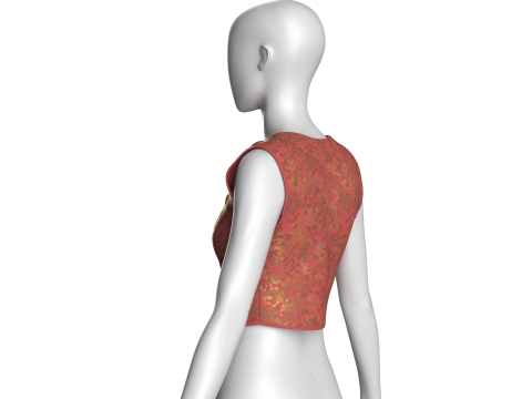 Girls Printed Crop Top Modello 3D