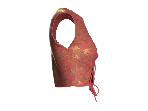 Girls Printed Crop Top 3D Model