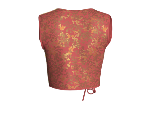 Girls Printed Crop Top Modello 3D