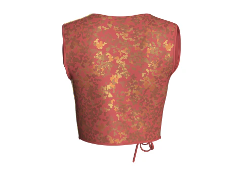 Girls Printed Crop Top 3D Model