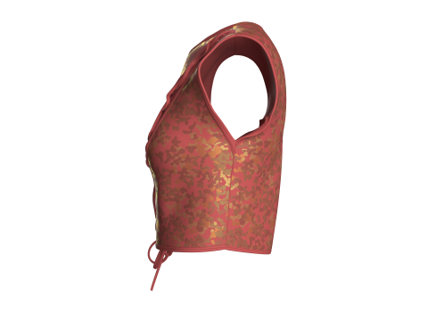 Girls Printed Crop Top Modello 3D