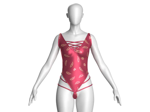 Stampa bikini estiva per ragazze V3 Modello 3D