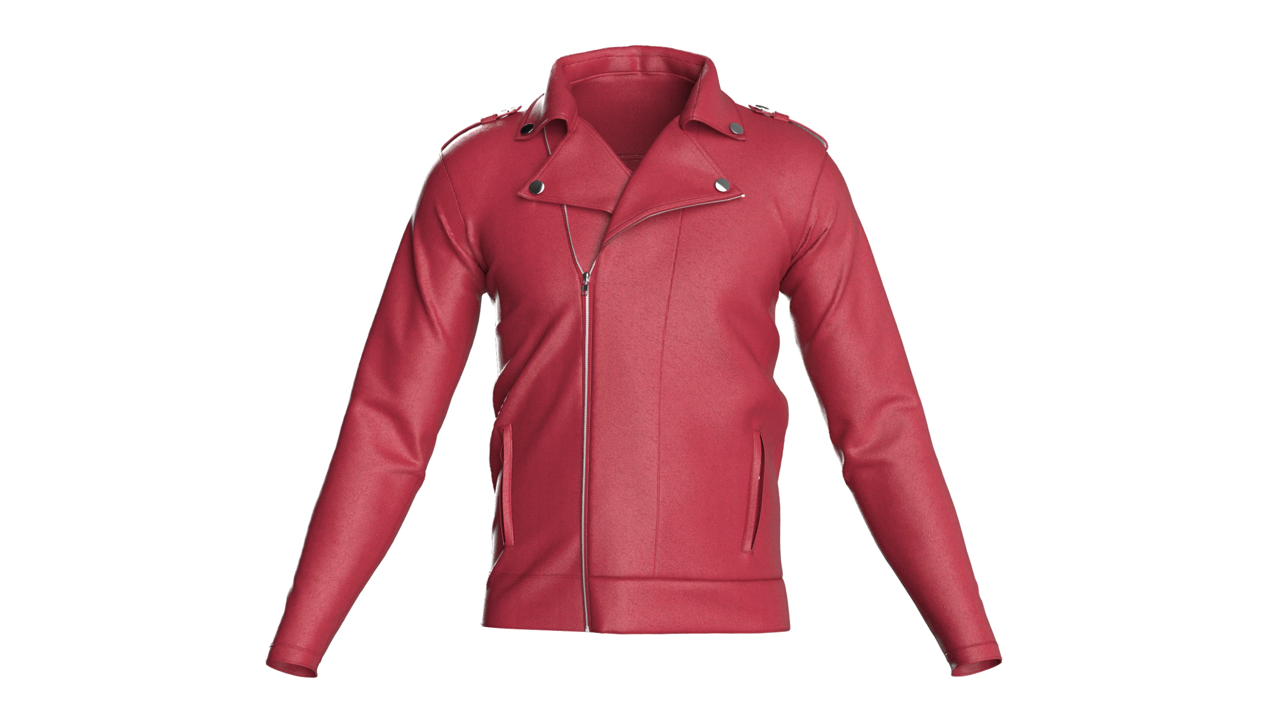 Men Fashion Leather Jacket 3D Model .c4d .max .obj .3ds .fbx .stl .blend