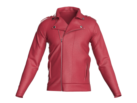Men Fashion Leather Jacket 3D 모델