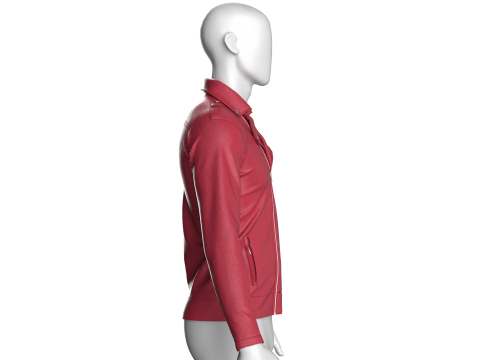 Men Fashion Leather Jacket Modello 3D