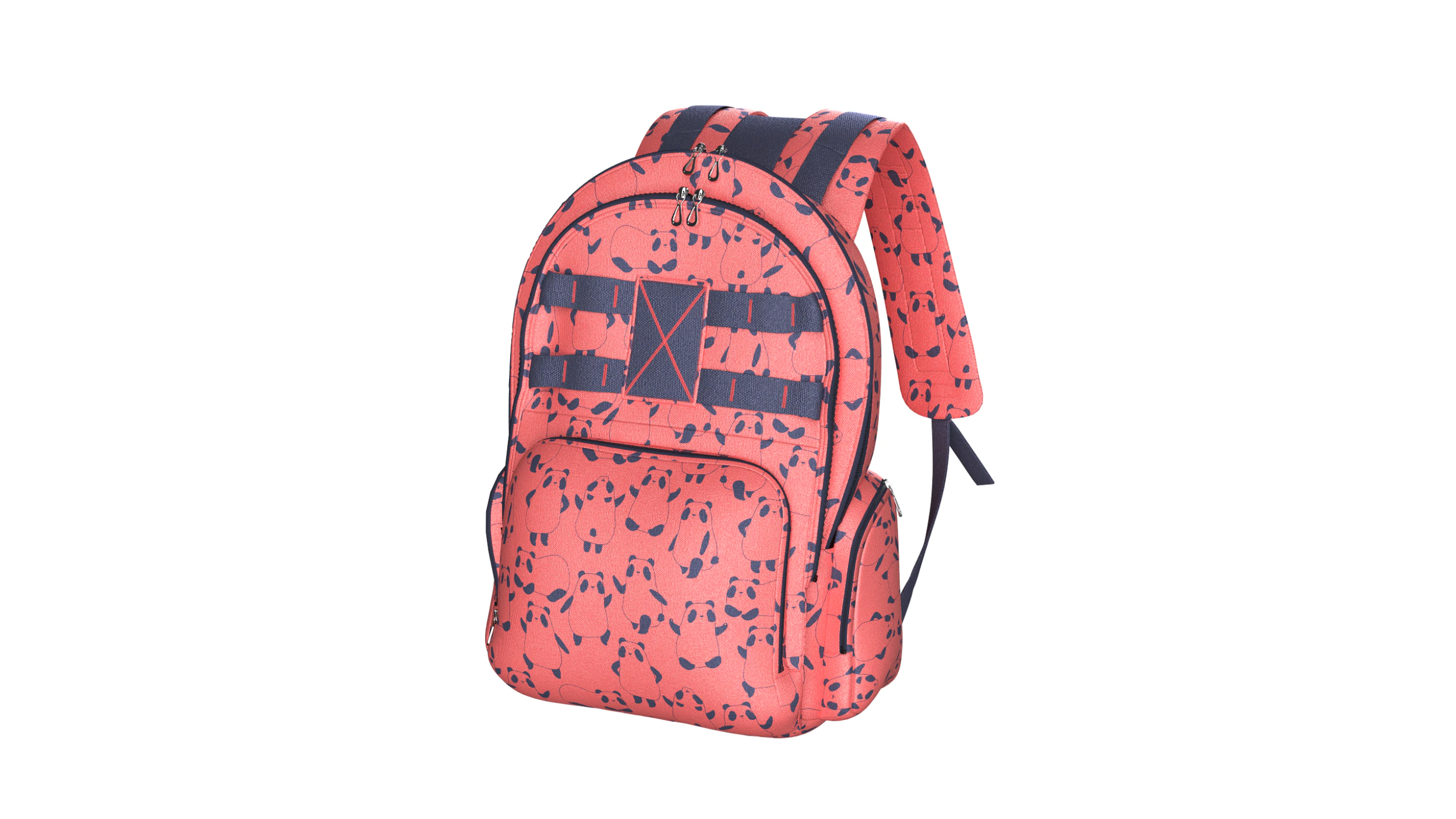 Printed School Bag 3D Model .c4d .max .obj .3ds .fbx .stl .blend