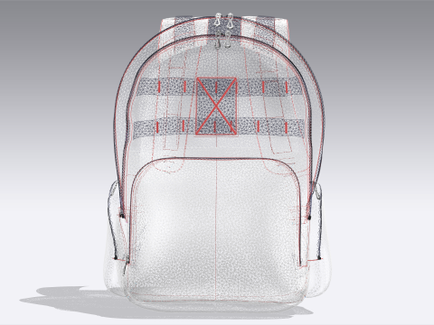 Printed School Bag 3Dモデル