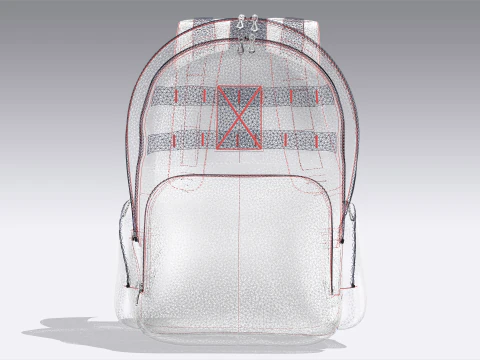 Printed School Bag 3D Model