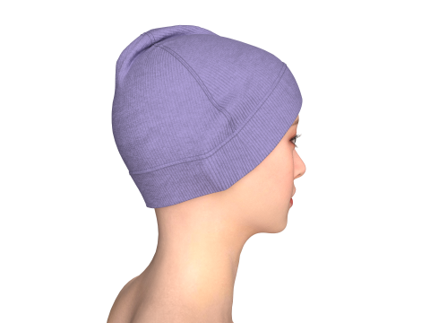 Womens Knitted Winter Cap Model 3D