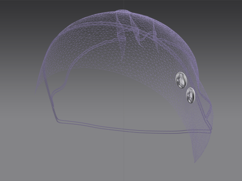 Womens Knitted Winter Cap Model 3D
