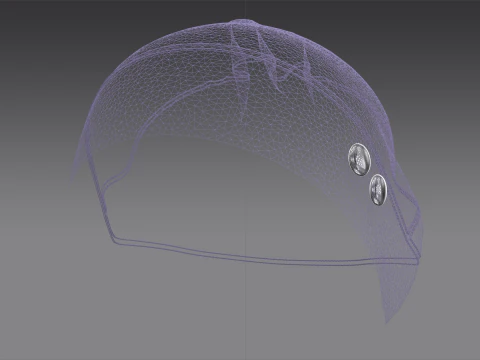 Womens Knitted Winter Cap 3D Model