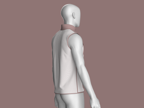 Men Fashion Vest Jacket 3D 모델