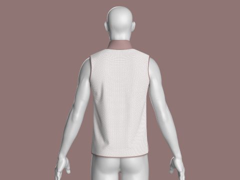Men Fashion Vest Jacket 3D 모델