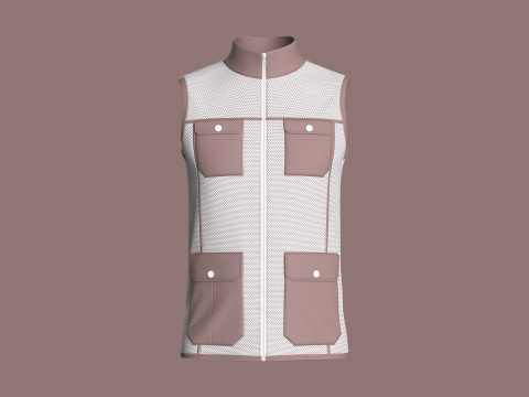 Men Fashion Vest Jacket 3D 모델