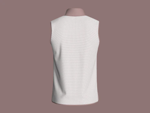 Men Fashion Vest Jacket 3D Model