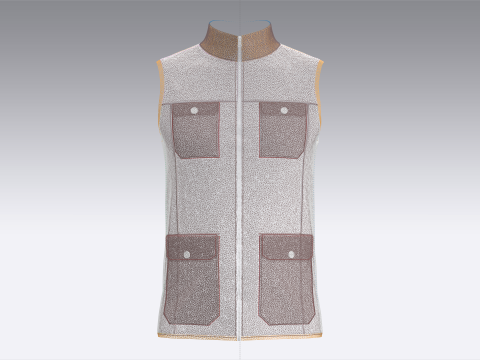 Men Fashion Vest Jacket 3D 모델