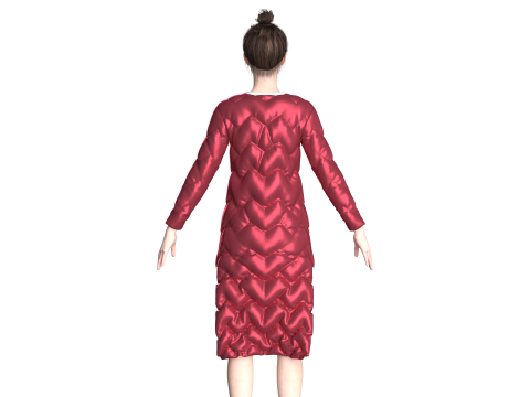 Girls Traditional Chinese Jacket 3D 모델