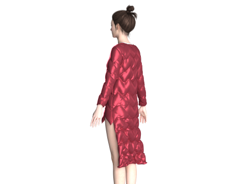 Girls Traditional Chinese Jacket 3D 모델