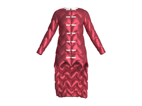 Girls Traditional Chinese Jacket 3D 모델