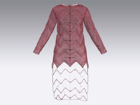 Girls Traditional Chinese Jacket 3D 모델