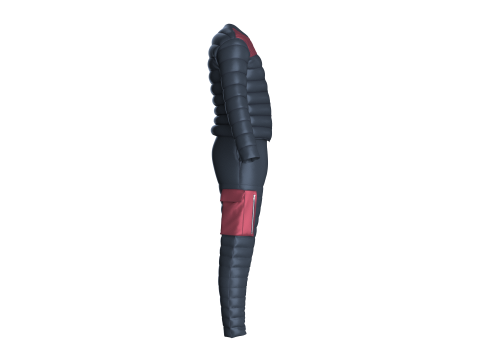 Men Fashion Padded Jacket With Pant-Outfit Modèle 3D