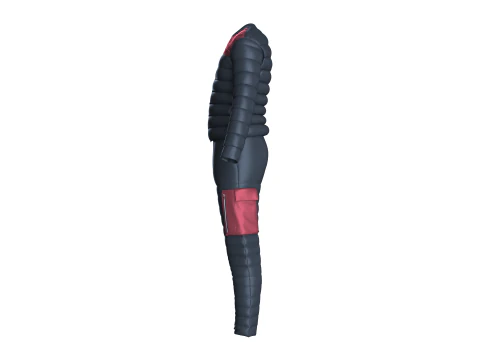 Men Fashion Padded Jacket With Pant-Outfit 3D Model