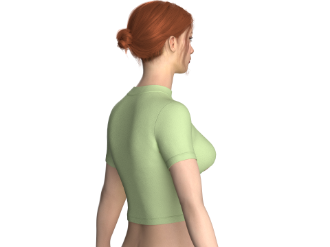 Girls Fashion Crop Top V5 3Dモデル