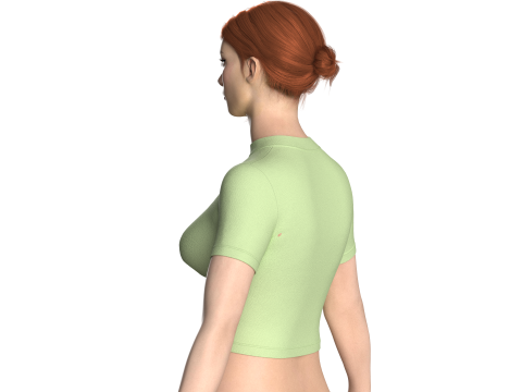 Girls Fashion Crop Top V5 3Dモデル