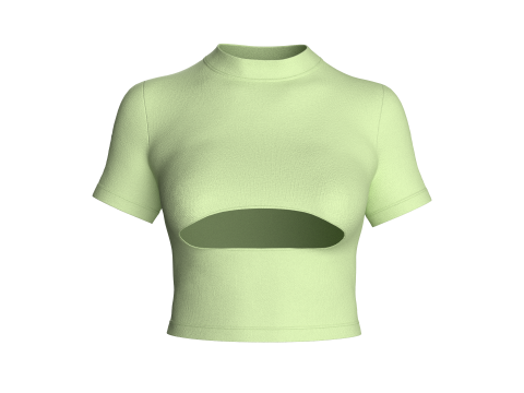 Girls Fashion Crop Top V5 3Dモデル
