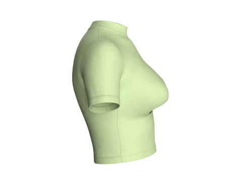 Girls Fashion Crop Top V5 3Dモデル