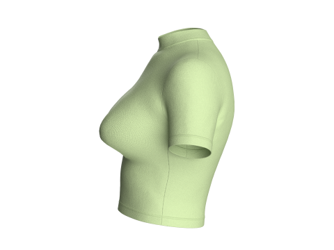 Girls Fashion Crop Top V5 3Dモデル