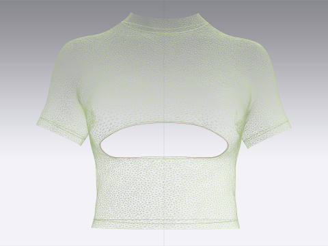 Girls Fashion Crop Top V5 3Dモデル