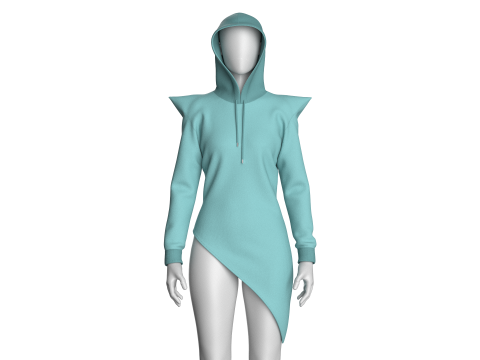 Girls Fashion Hoodie Modelo 3D