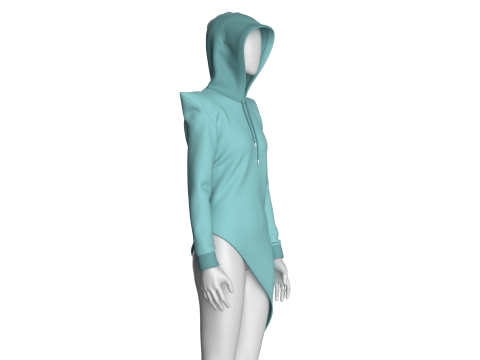 Girls Fashion Hoodie 3D 模型