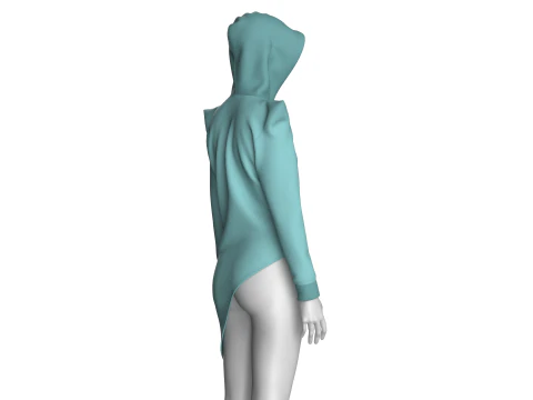 Girls Fashion Hoodie 3D Model
