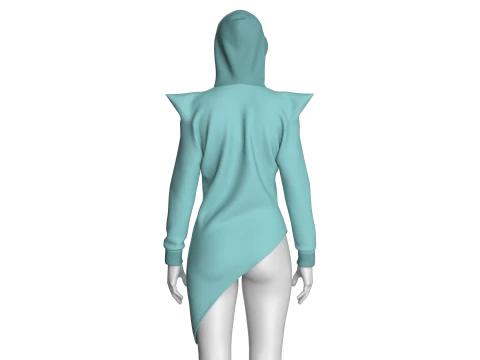 Girls Fashion Hoodie 3D Model