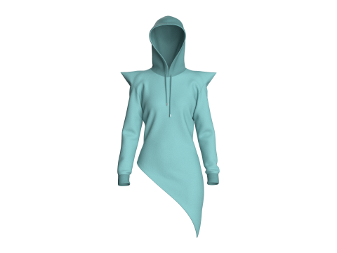 Girls Fashion Hoodie 3D 模型