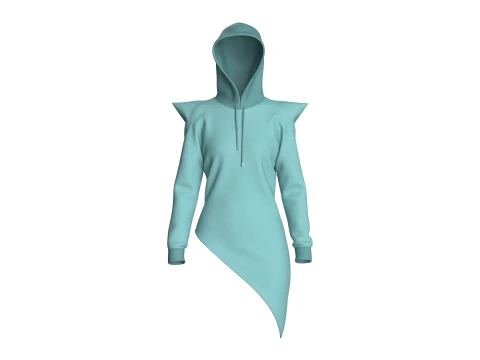 Girls Fashion Hoodie 3D Model