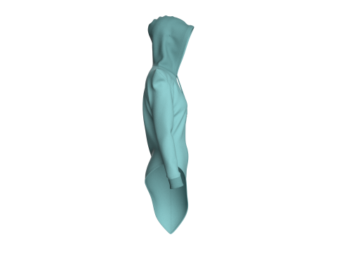 Girls Fashion Hoodie 3D 模型