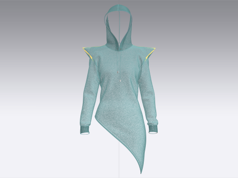 Girls Fashion Hoodie 3D 模型